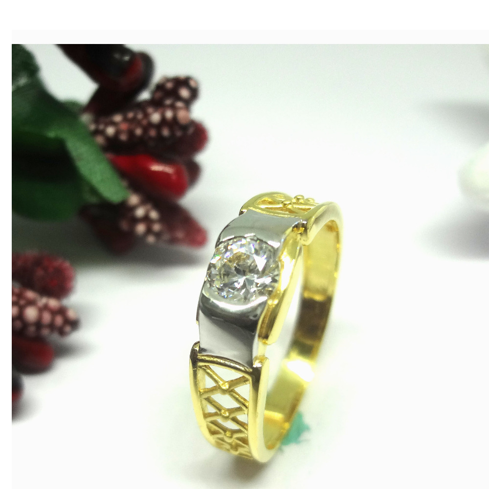 916 cz gold diamond ring