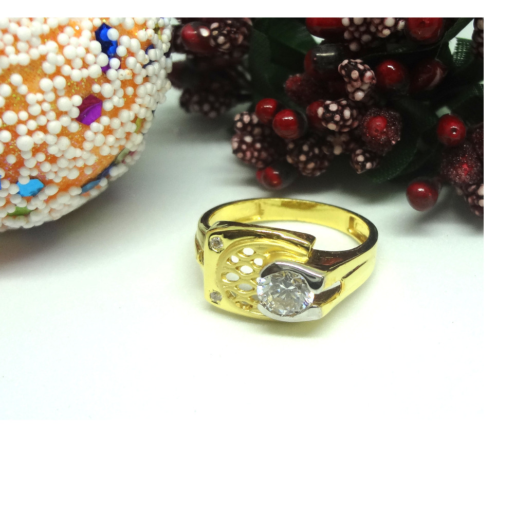 916 cz gold diamond ring