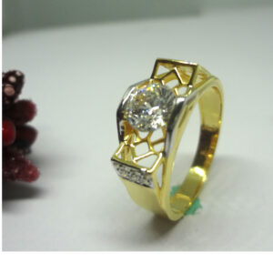 916 cz gold diamond ring
