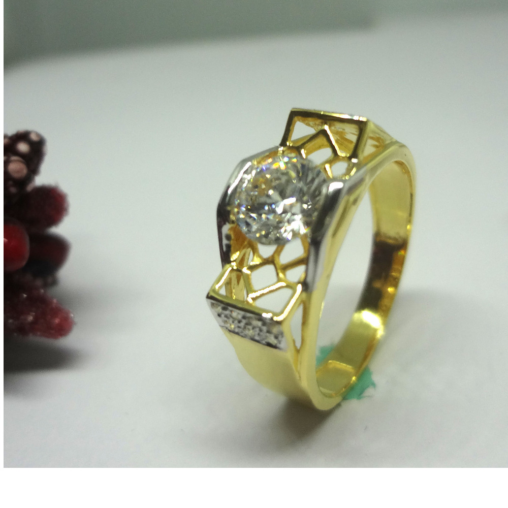916 cz gold diamond ring