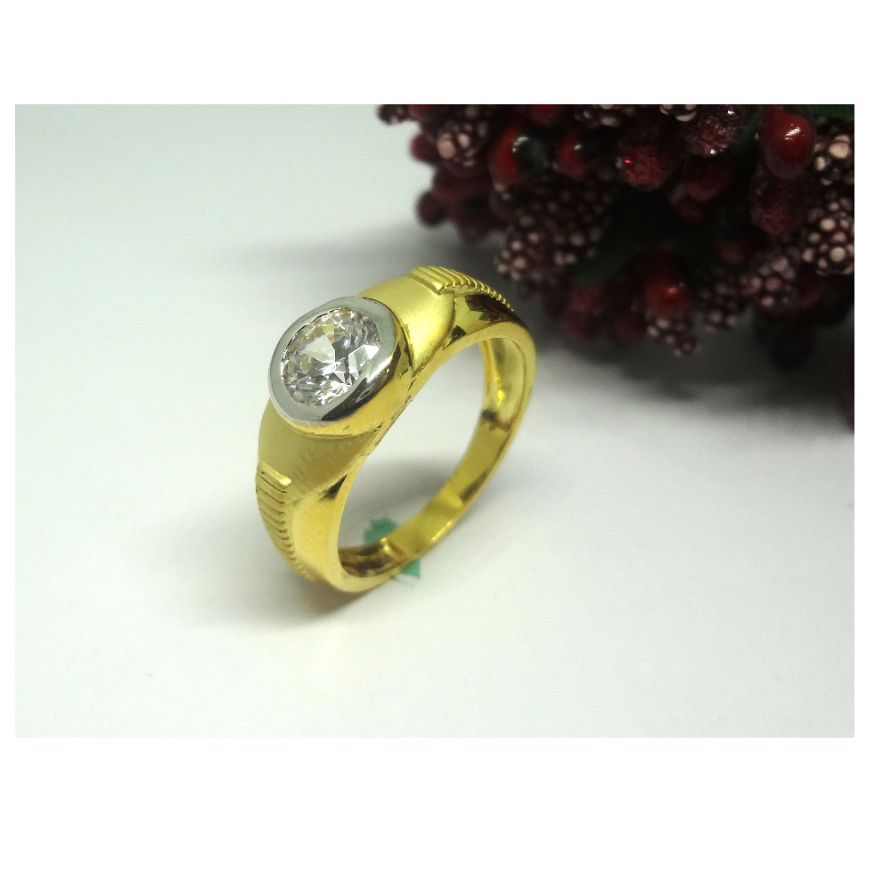 916 cz gold diamond ring