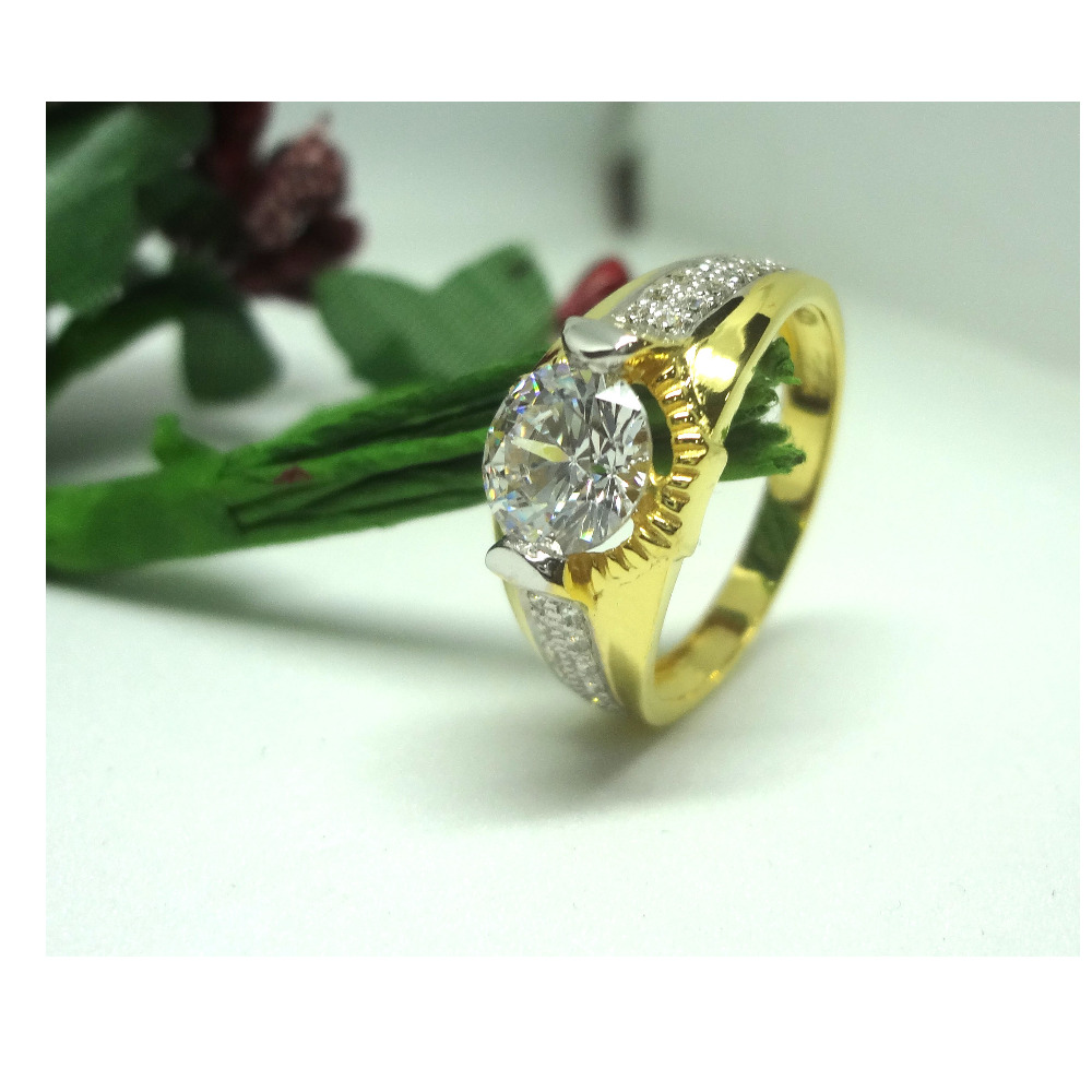 916 cz gold diamond ring