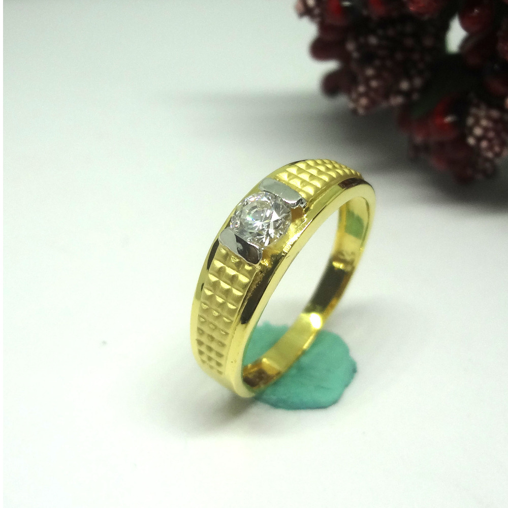 916 cz gold diamond ring