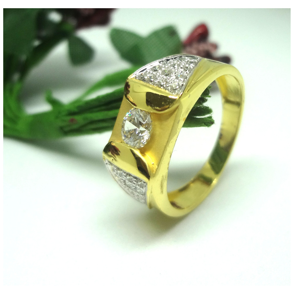 916 cz gold diamond ring