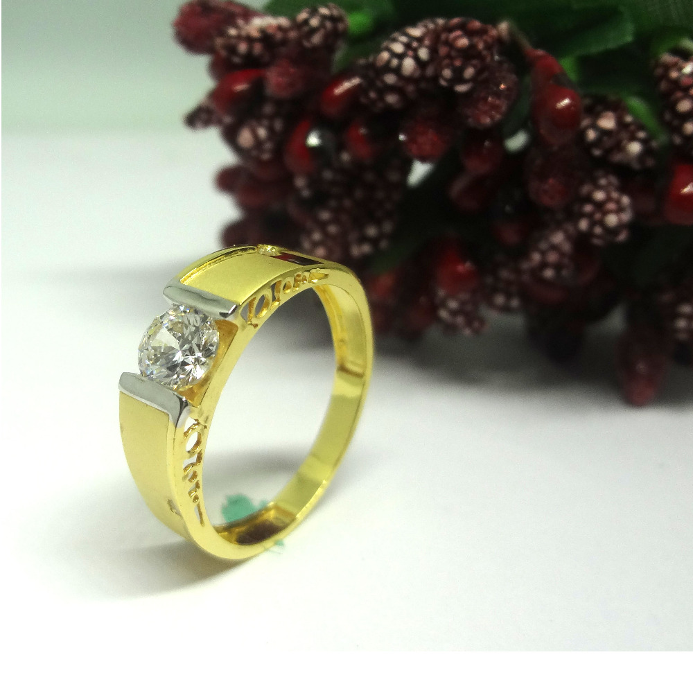 916 cz gold diamond ring