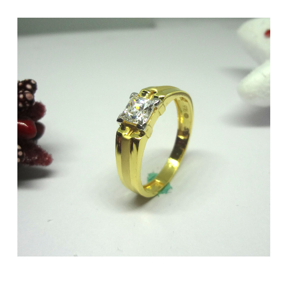 916 cz gold diamond ring