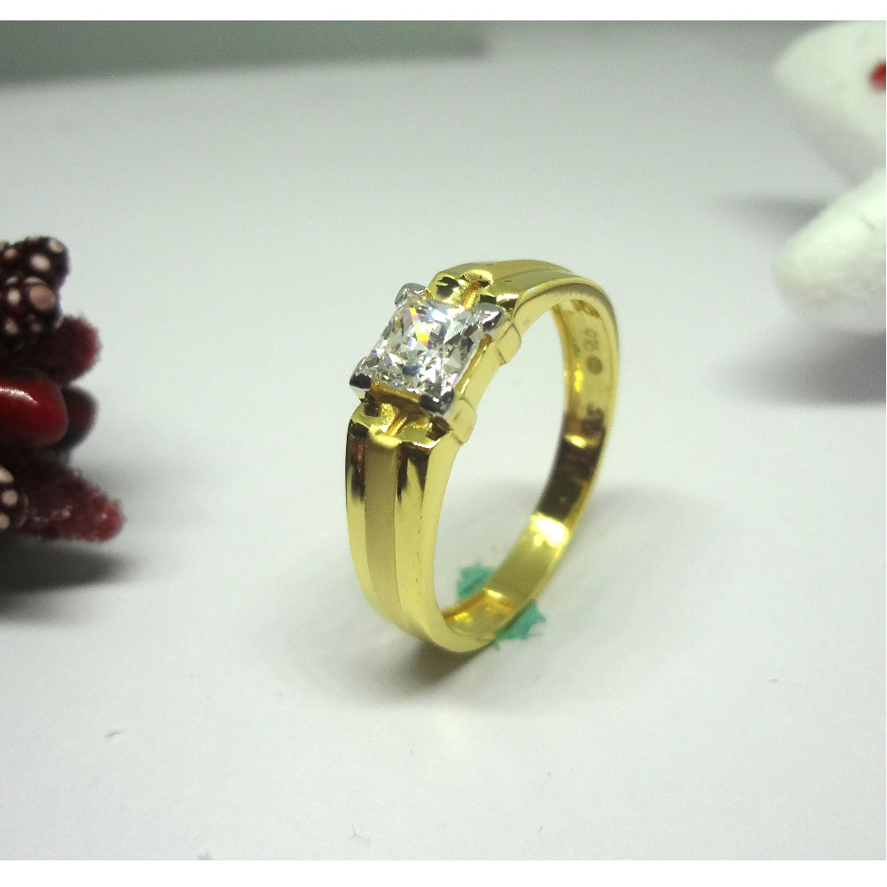 916 cz gold diamond ring