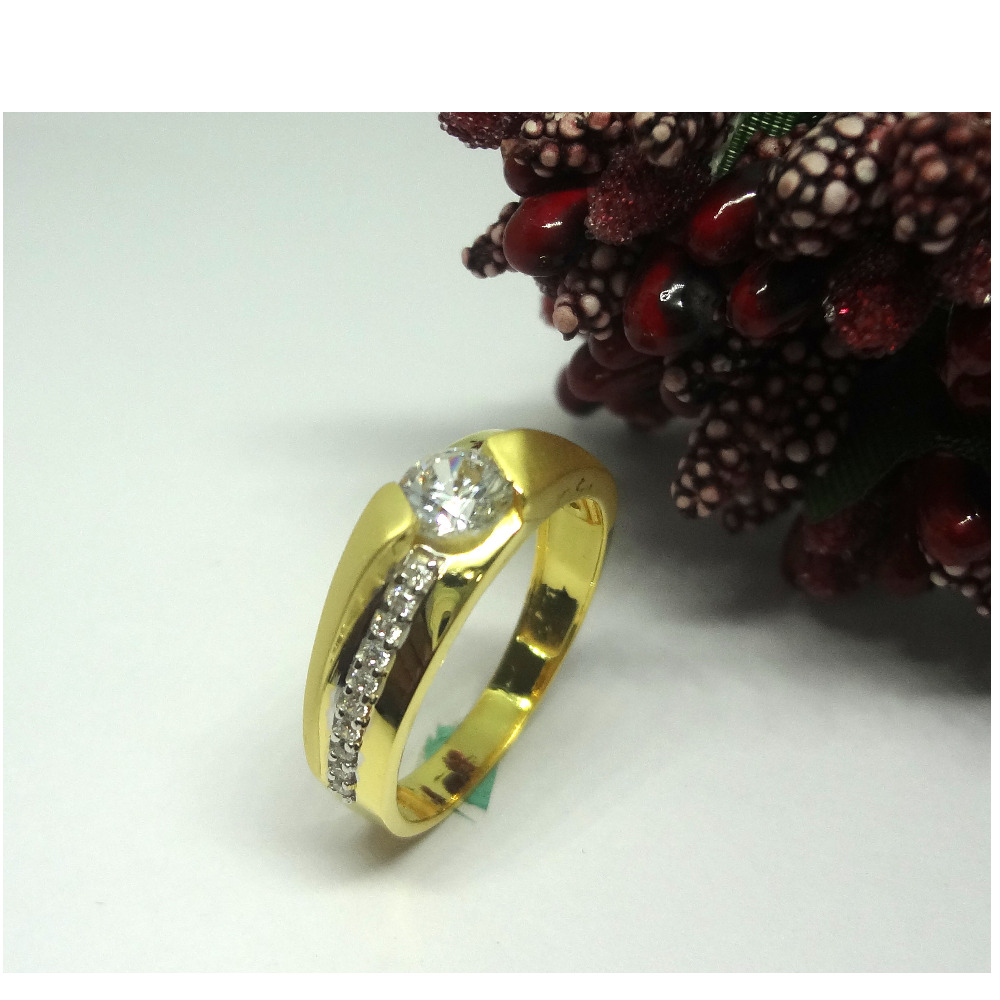 916 cz gold diamond ring