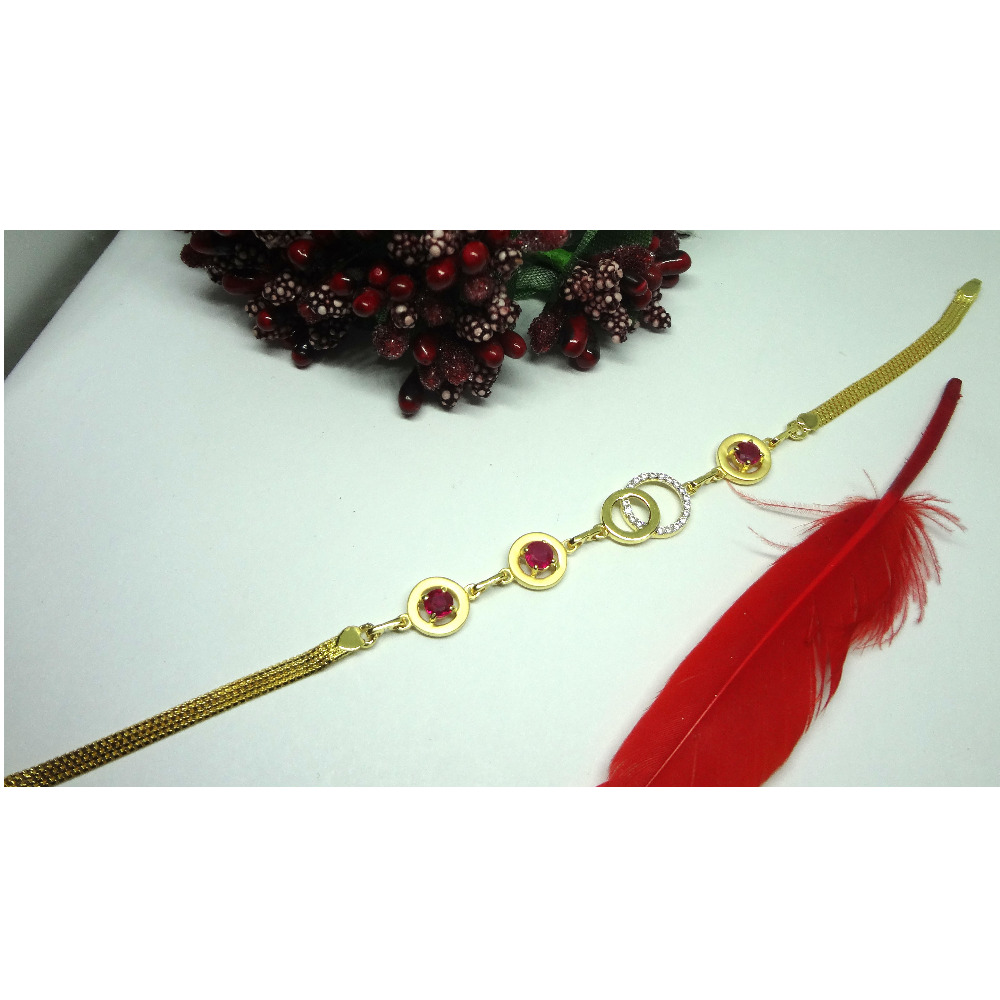 916 cz diamond gold bracelet