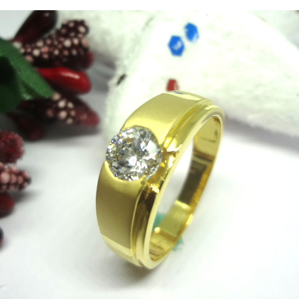 916 cz gold diamond ring