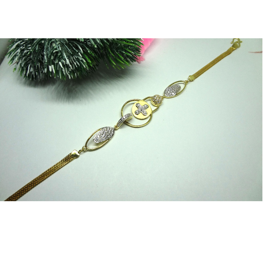 916 cz gold diamond bracelet
