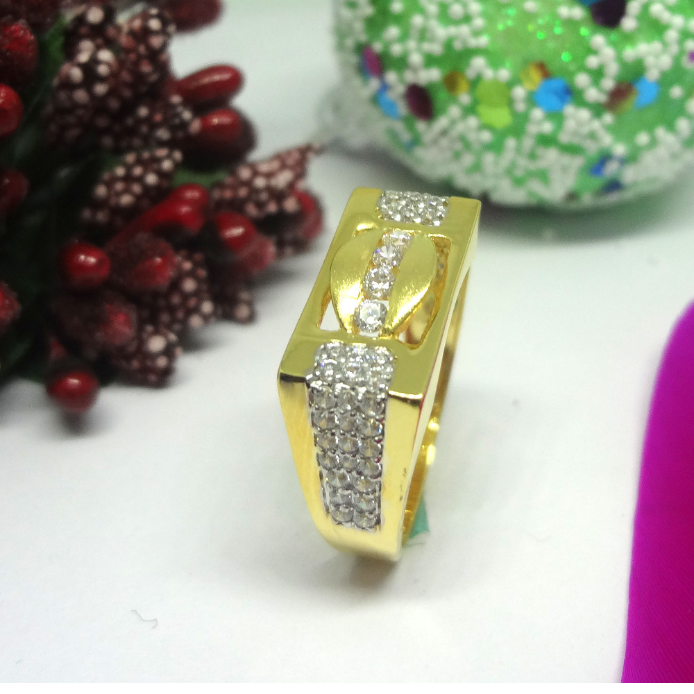 916 cz gold diamond ring