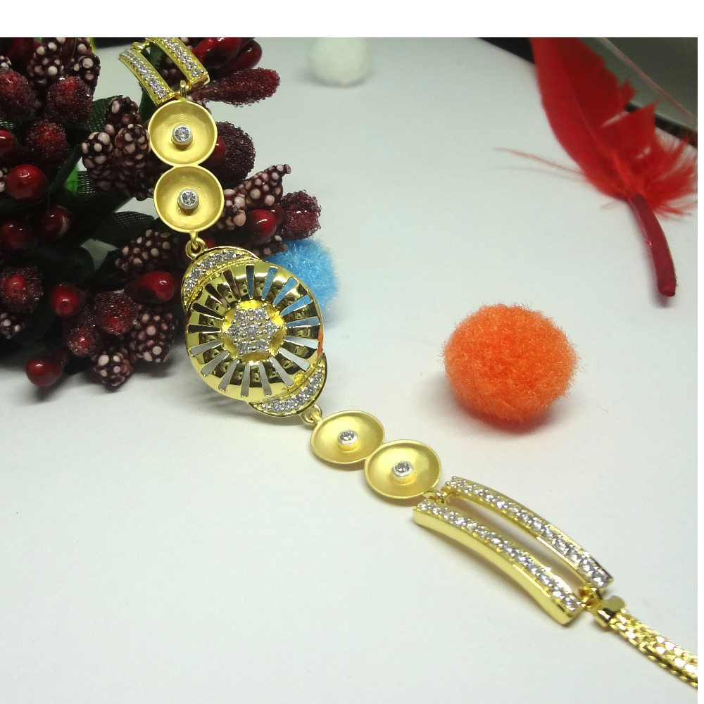 18kt gold cz diamond bracelet