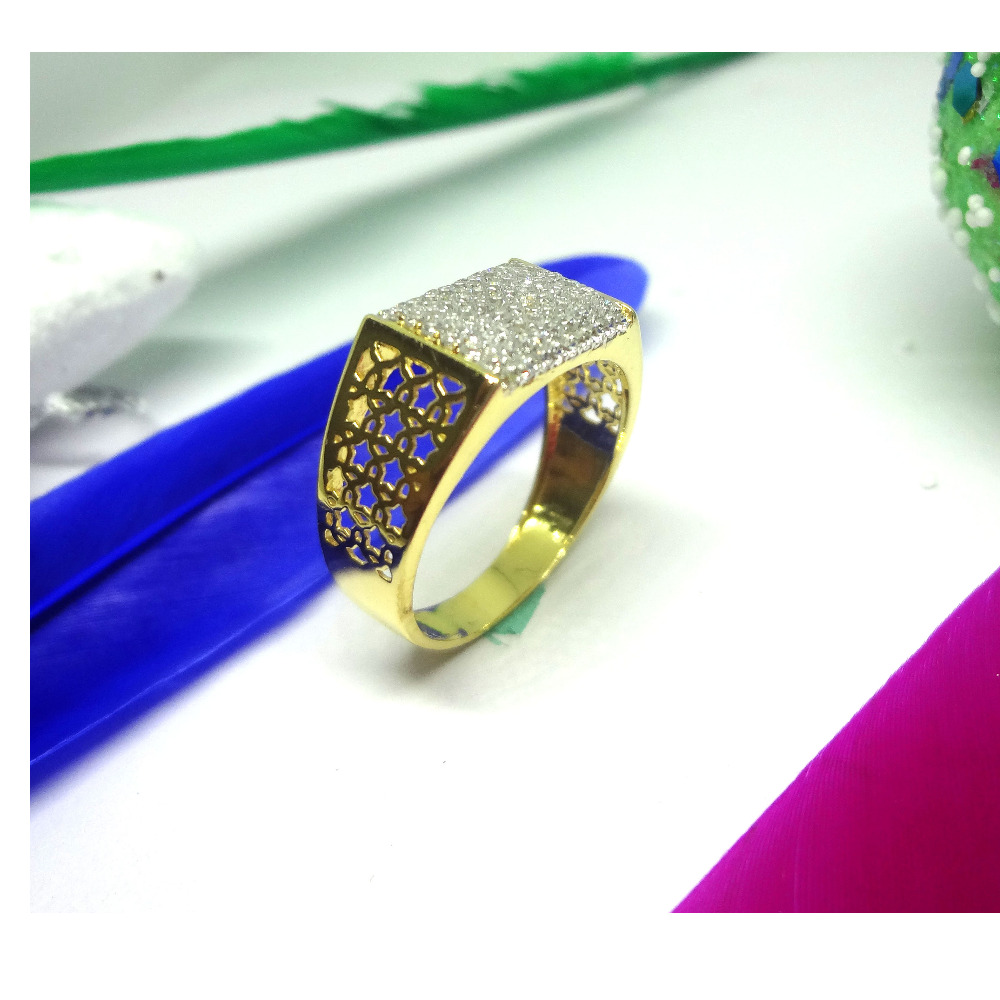 916 cz gold diamond ring