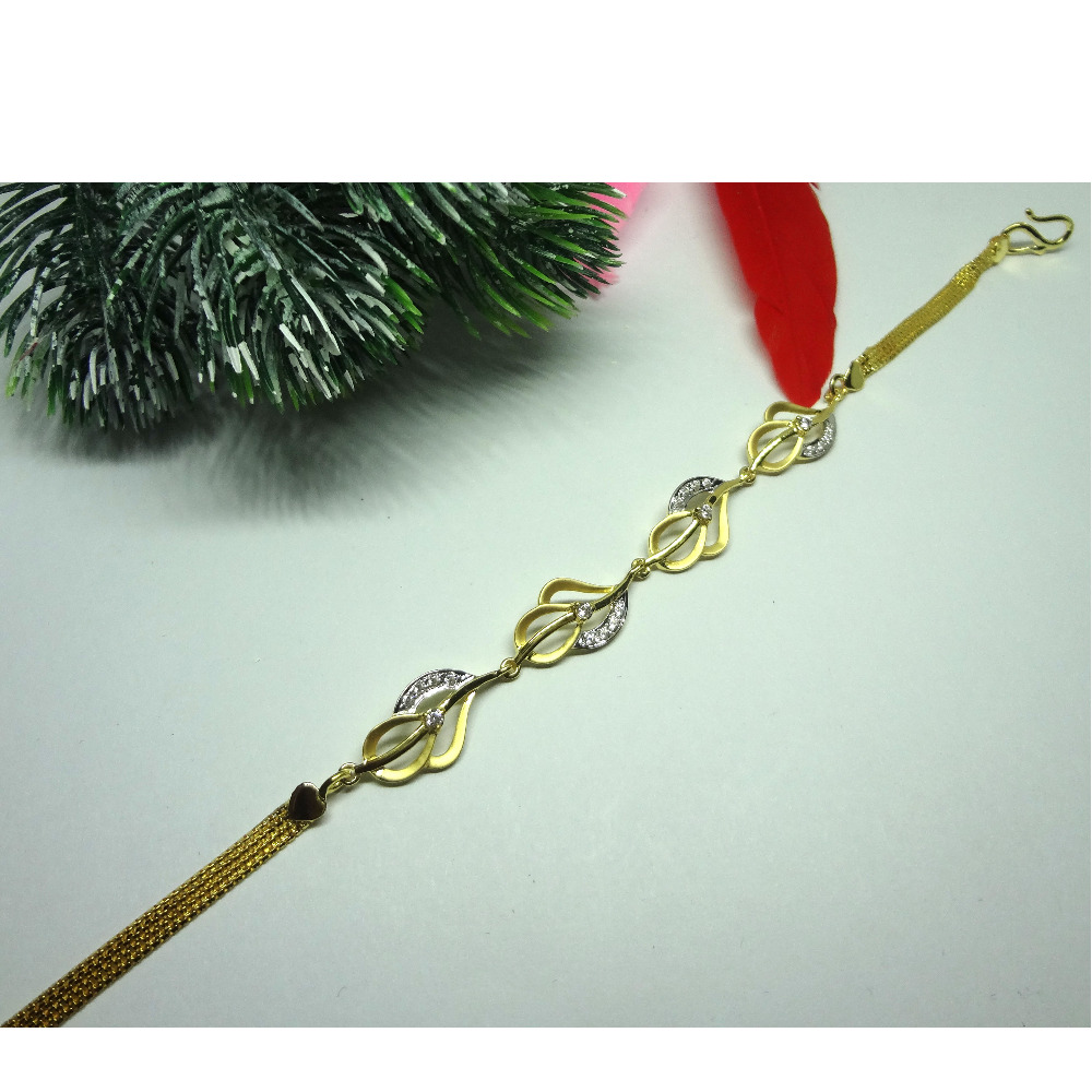 916 cz diamond gold bracelet