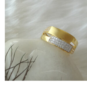 916 cz gold diamond ring