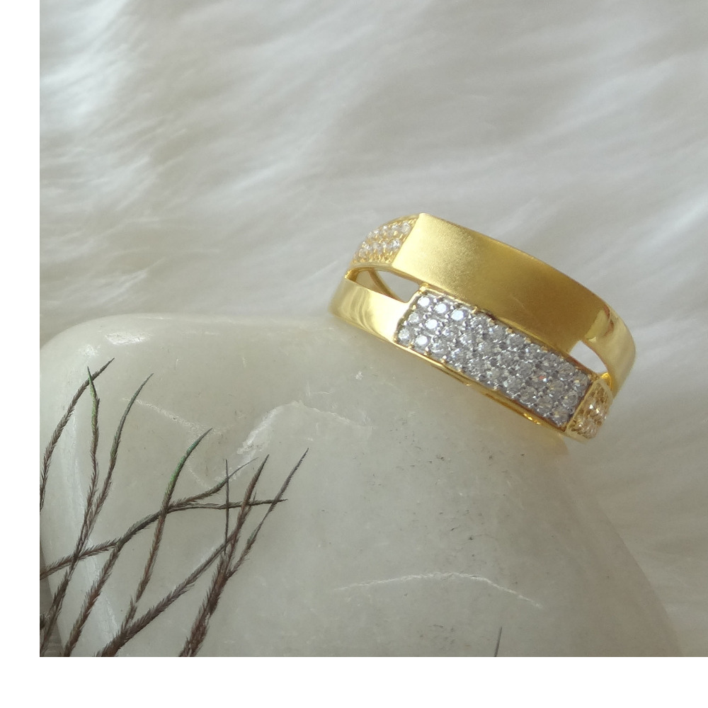 916 cz gold diamond ring