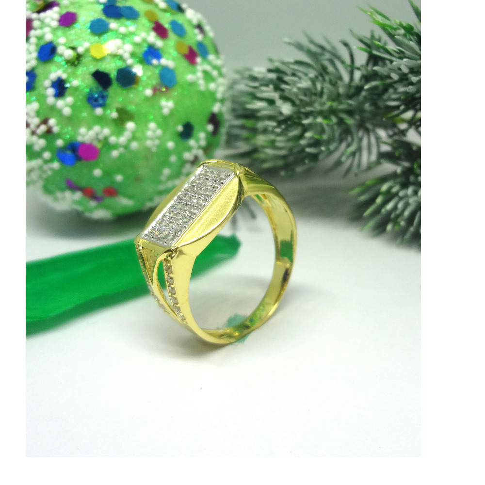 916 cz gold diamond ring