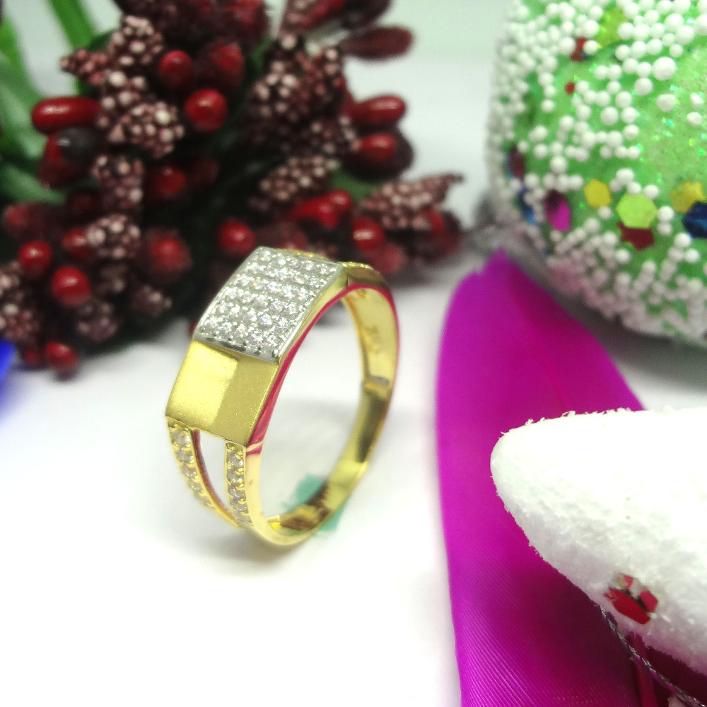916 cz gold diamond ring