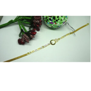 916 cz diamond gold bracelet