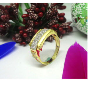 916 cz gold diamond ring