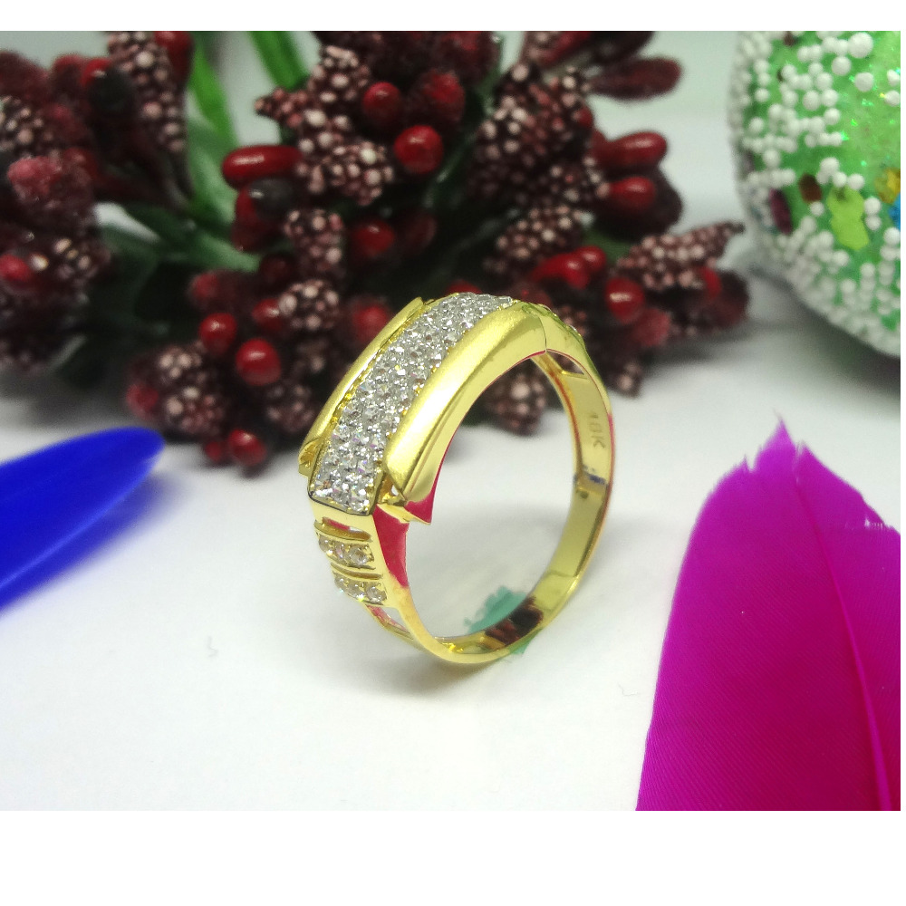 916 cz gold diamond ring