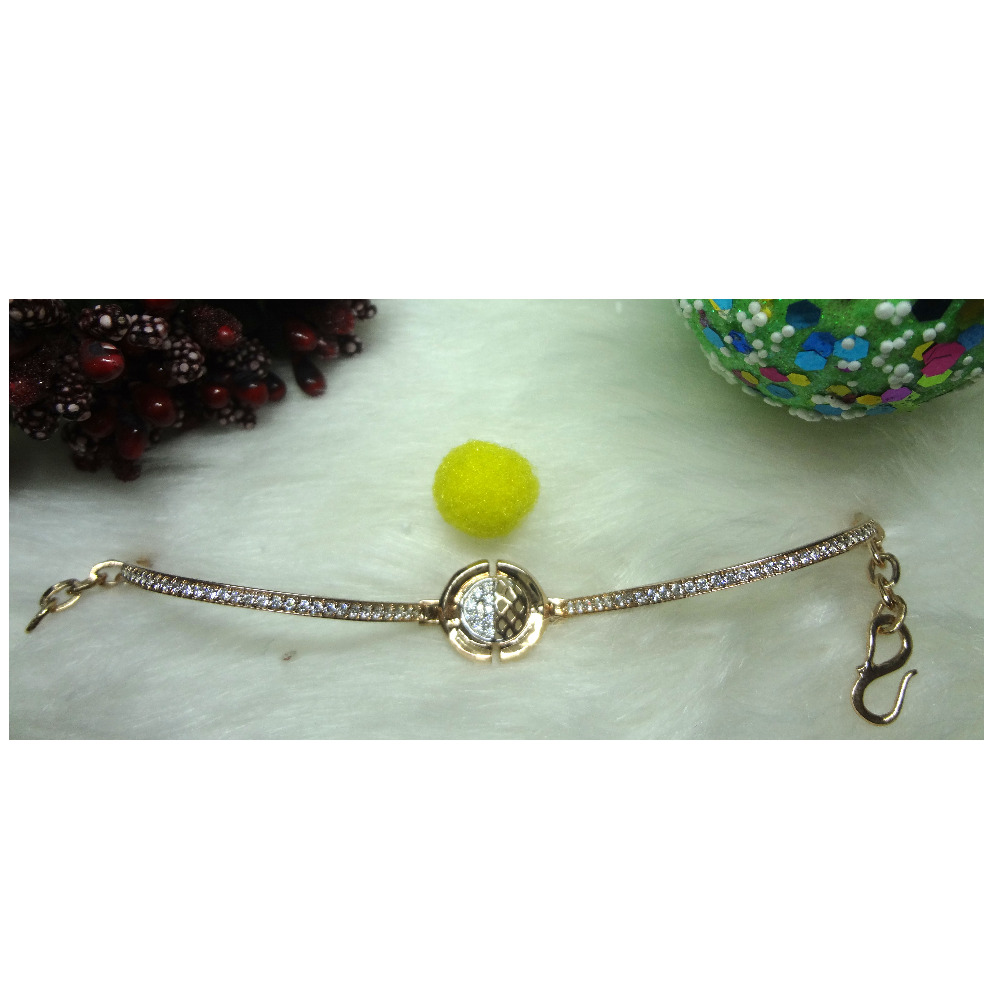 916 cz diamond gold bracelet