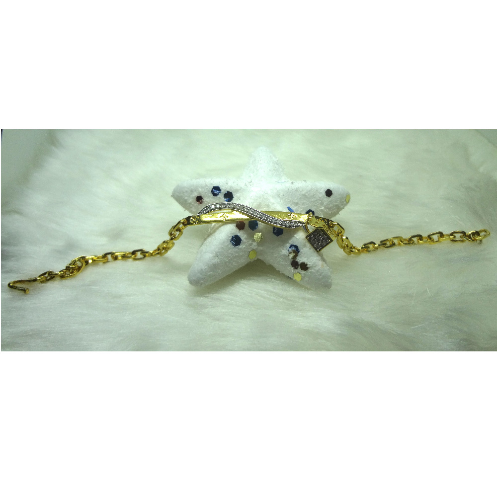 916 cz gold diamond bracelet