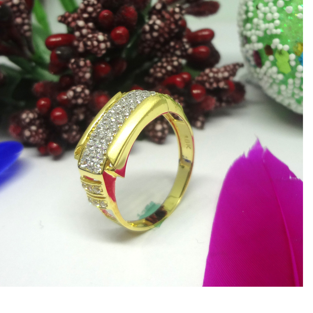 916 cz gold diamond ring