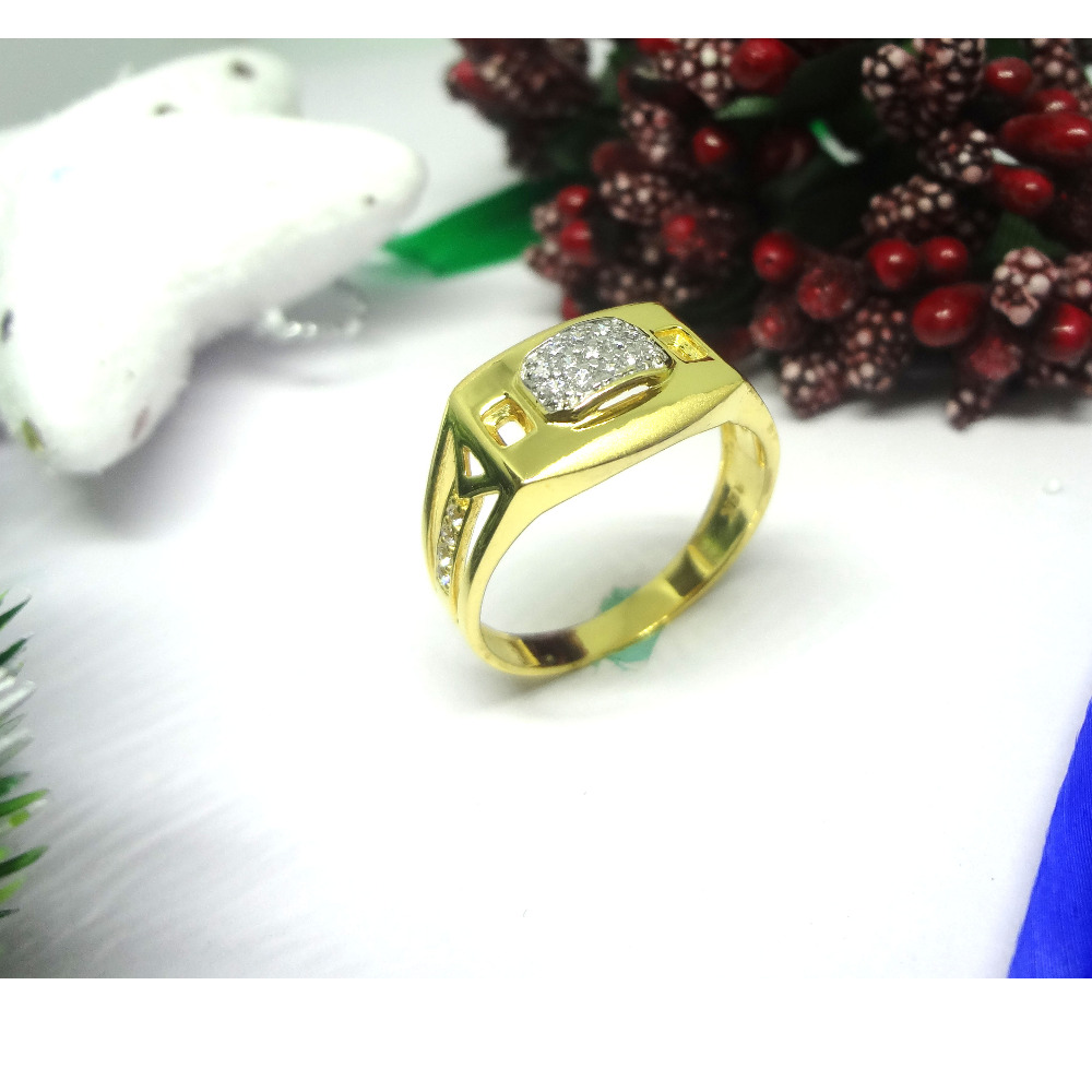 916 cz gold diamond ring