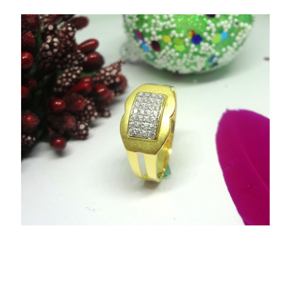 916 cz gold diamond ring
