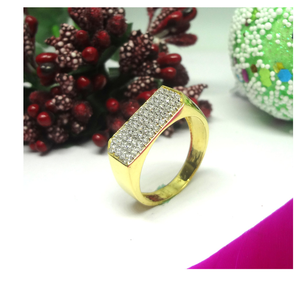 916 cz gold diamond ring