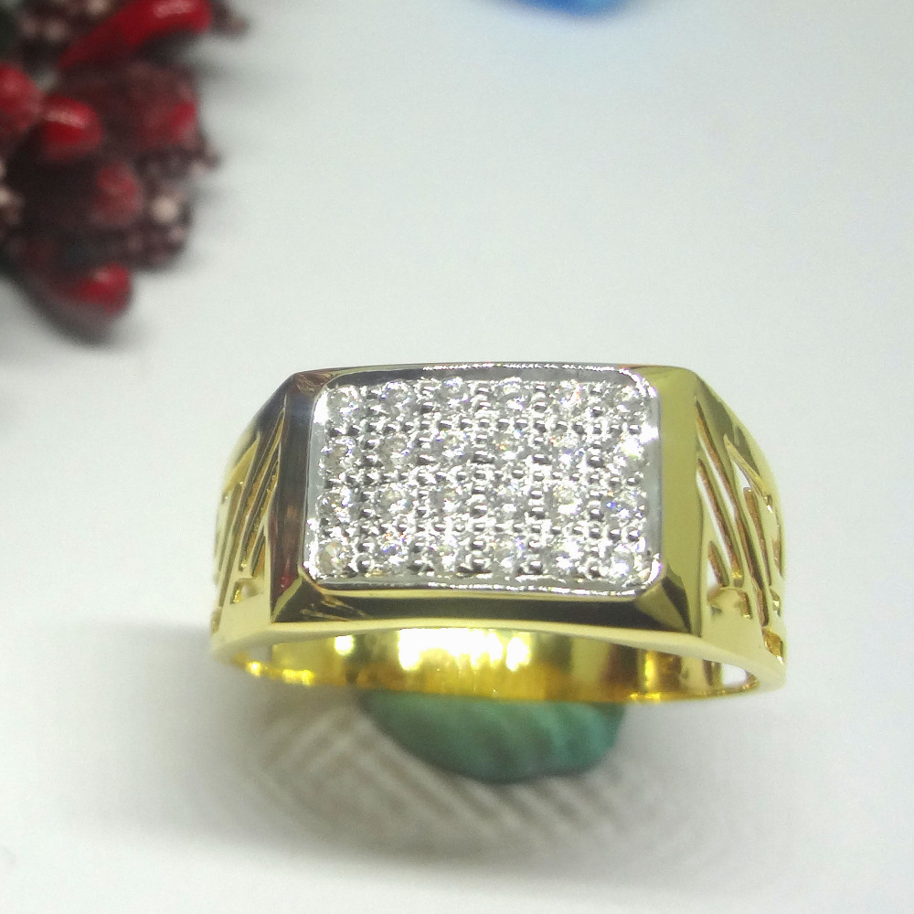 916 cz gold diamond ring