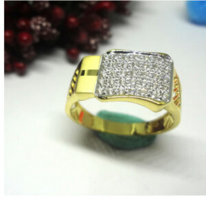 916 cz gold diamond ring