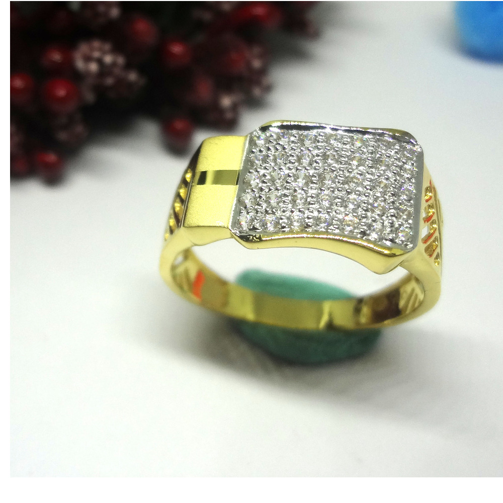 916 cz gold diamond ring