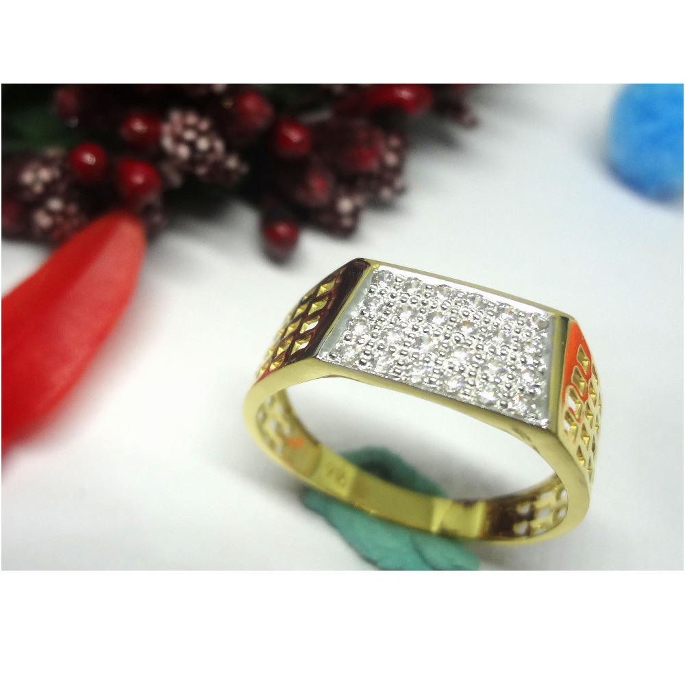 916 cz gold diamond ring
