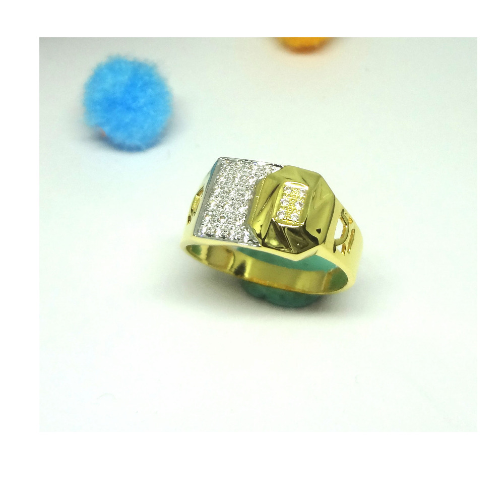 916 cz gold diamond ring