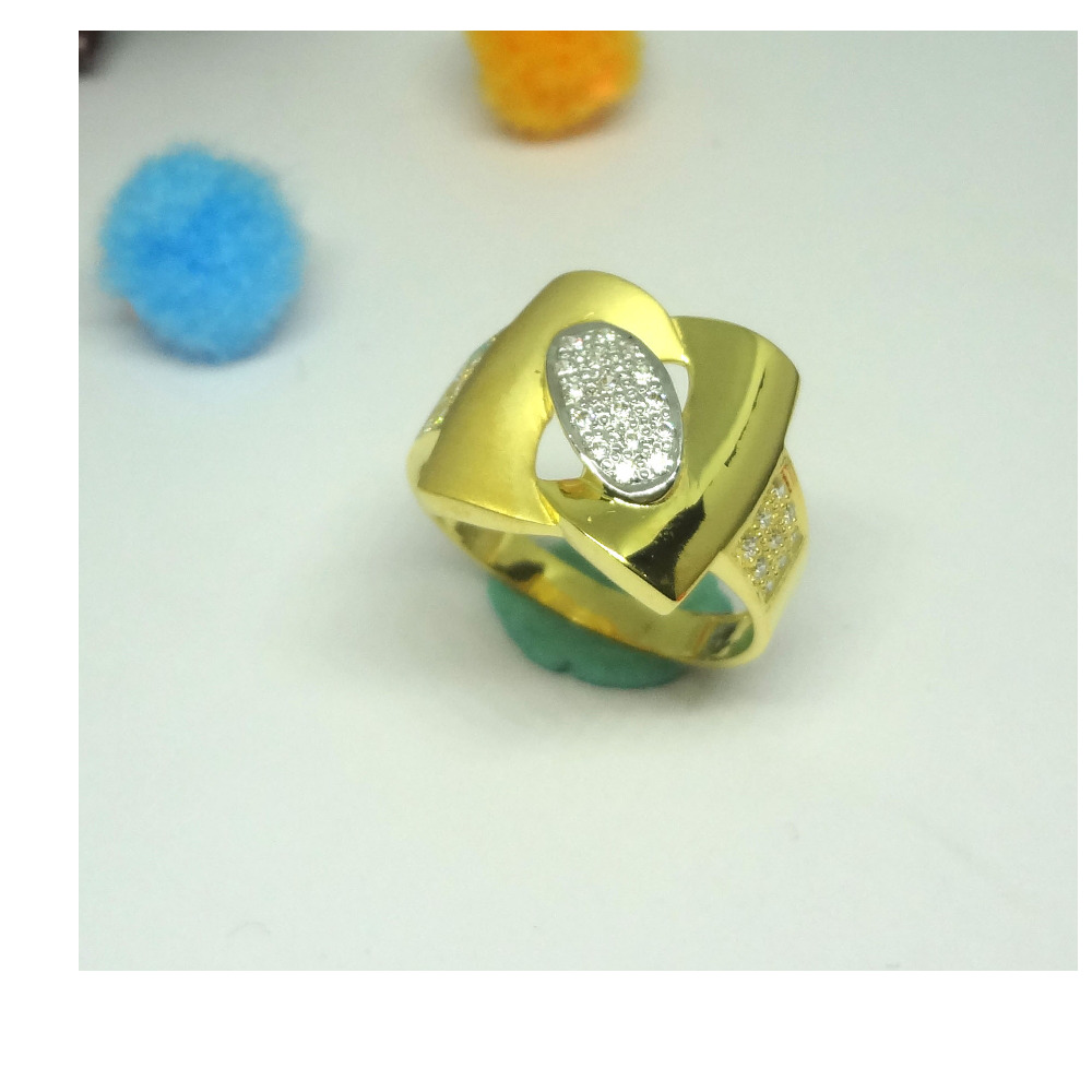 916 cz gold diamond ring