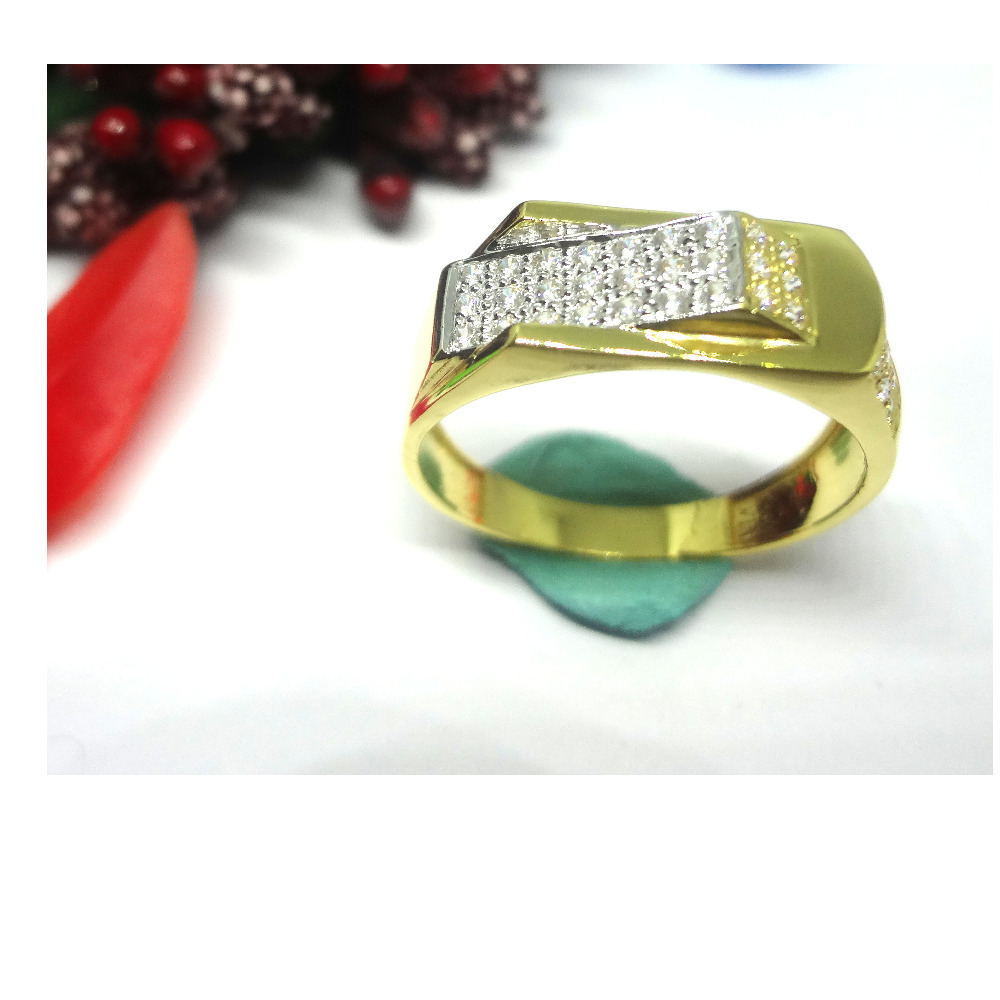 916 cz gold diamond ring