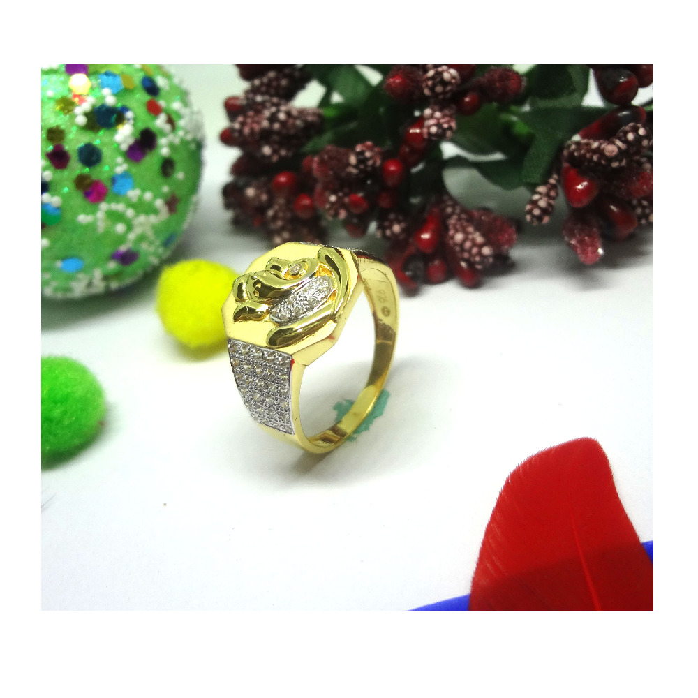916 cz gold diamond ring