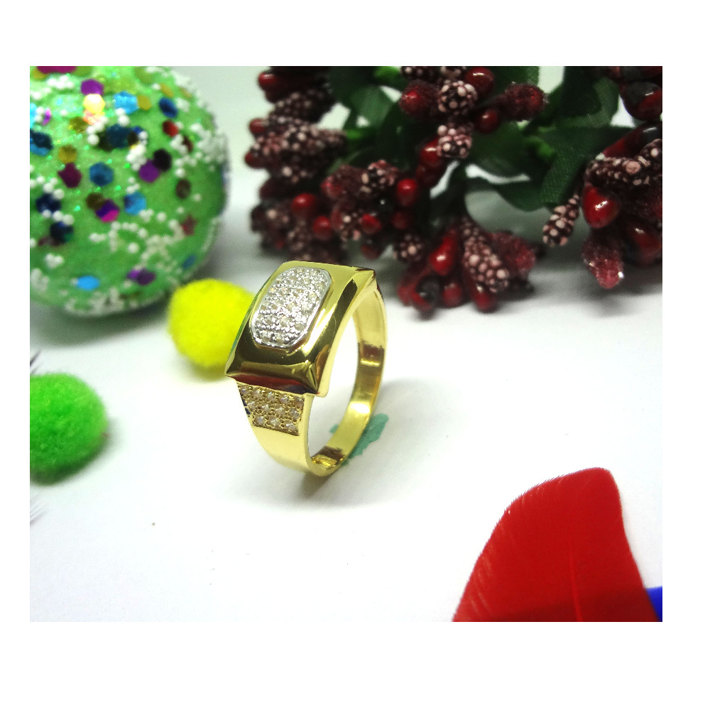 916 cz gold diamond ring