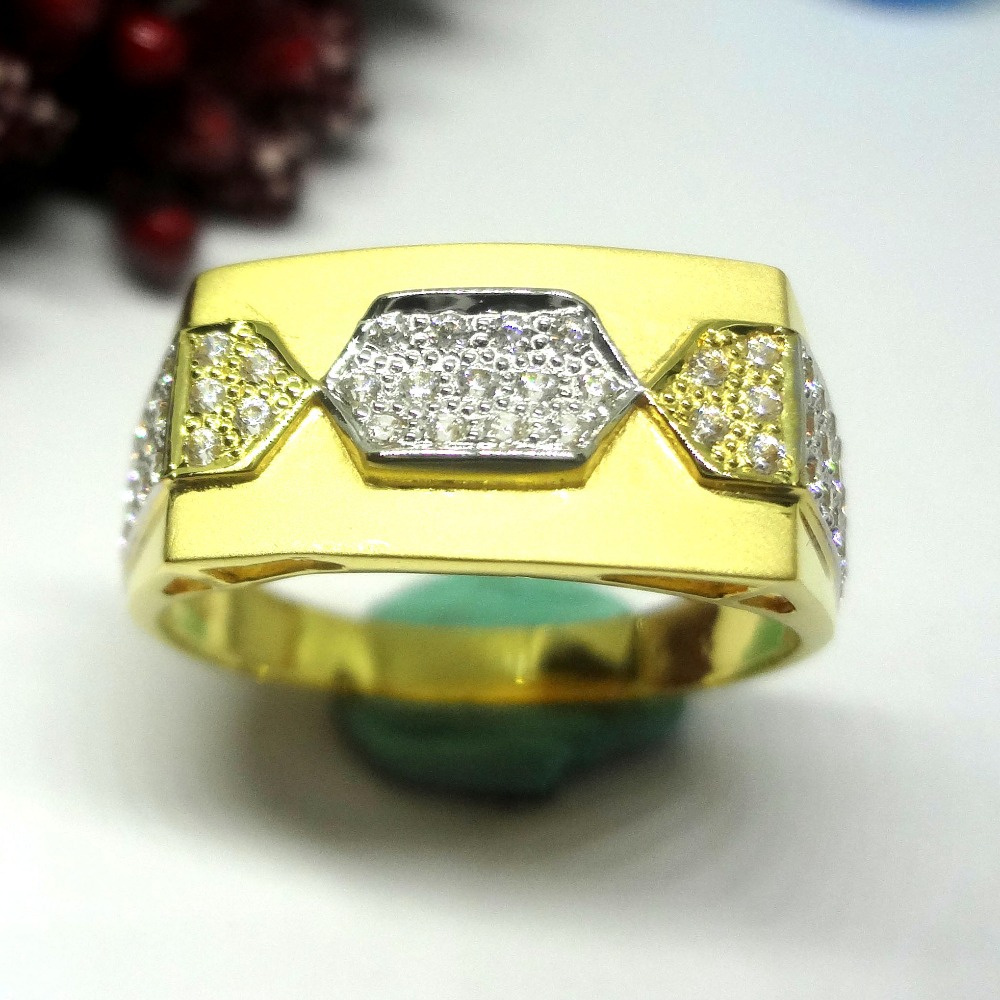 916 cz gold diamond ring