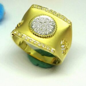 916 cz gold diamond ring