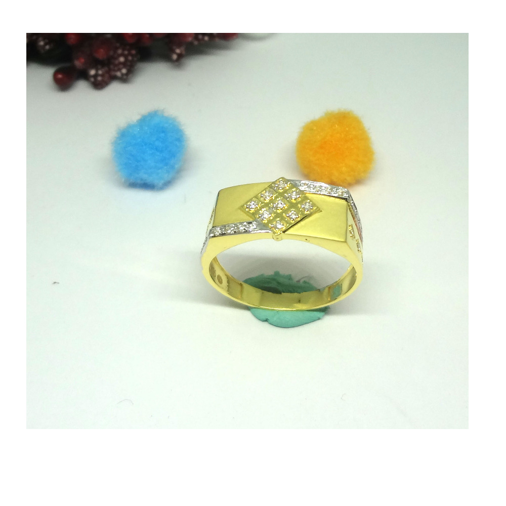 916 cz gold diamond ring