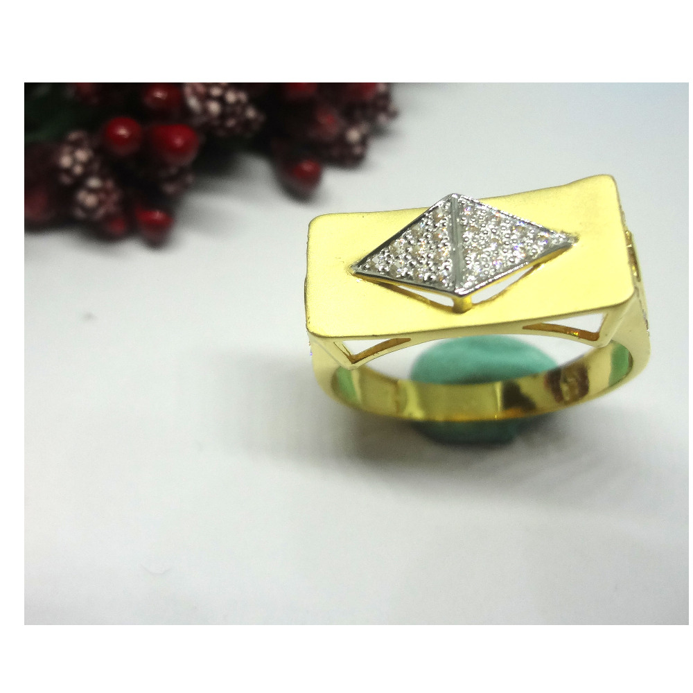 916 cz gold diamond ring