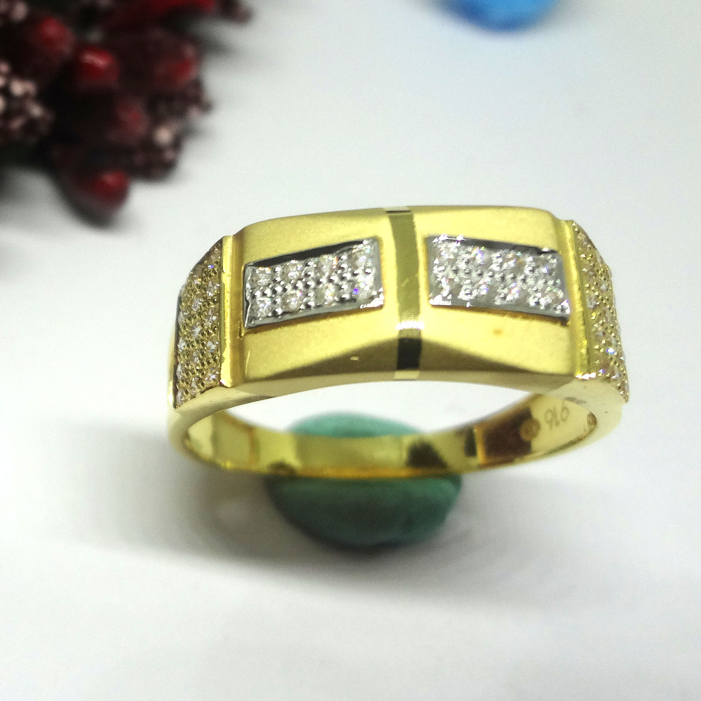 916 cz gold diamond ring
