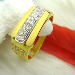 916 gold cz diamond adorable gents ring