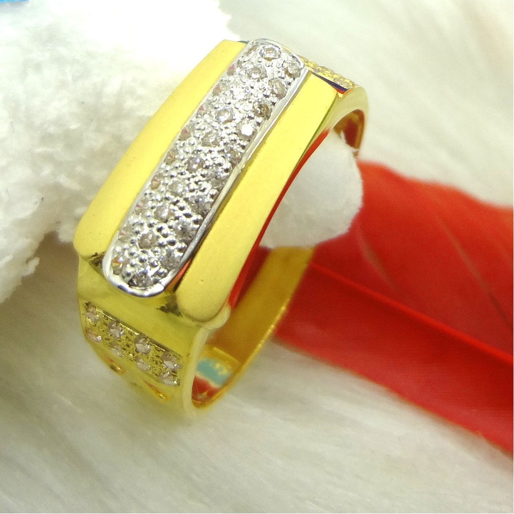 916 gold cz diamond adorable gents ring