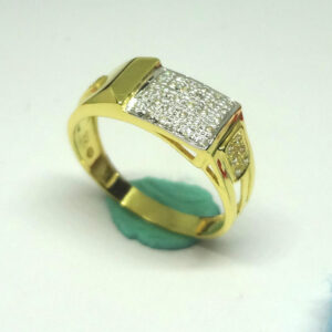 916 cz gold diamond ring