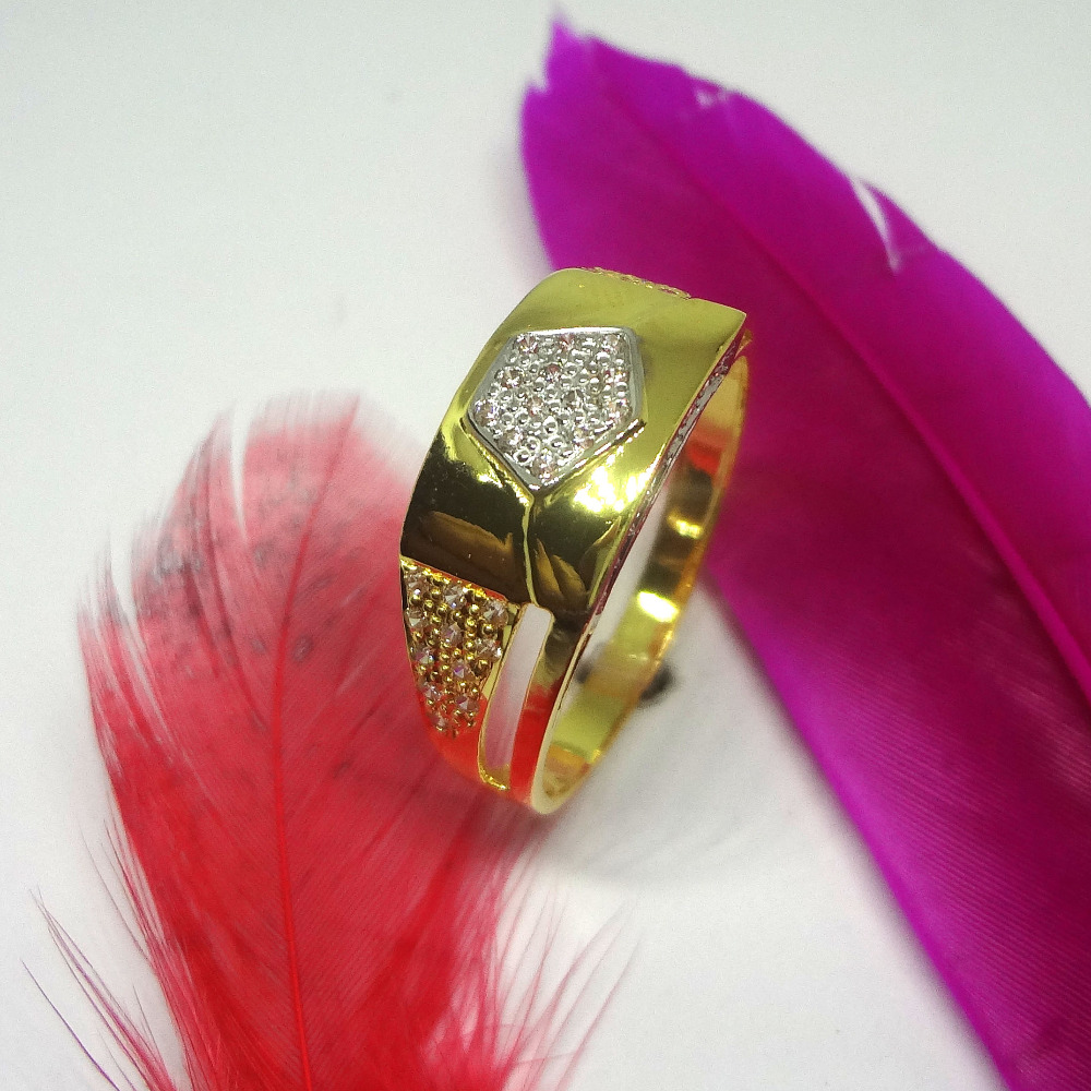916 cz gold diamond ring